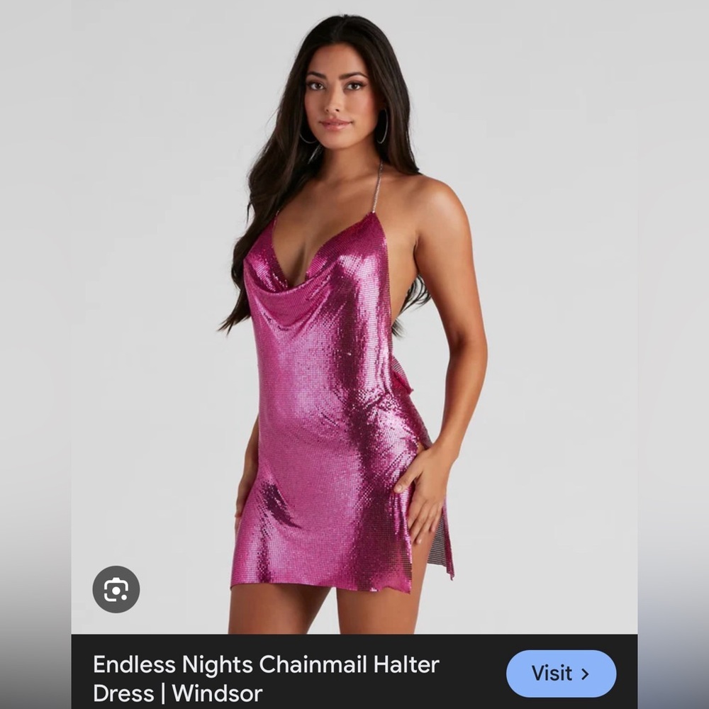 Windsor Pink Halter Dress